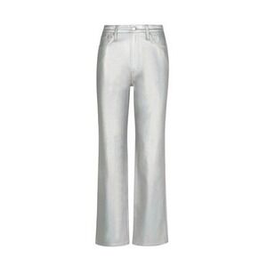 Pistola Cassie Super High Rise Straight Leg Jeans Coated Prism Silver Denim 30